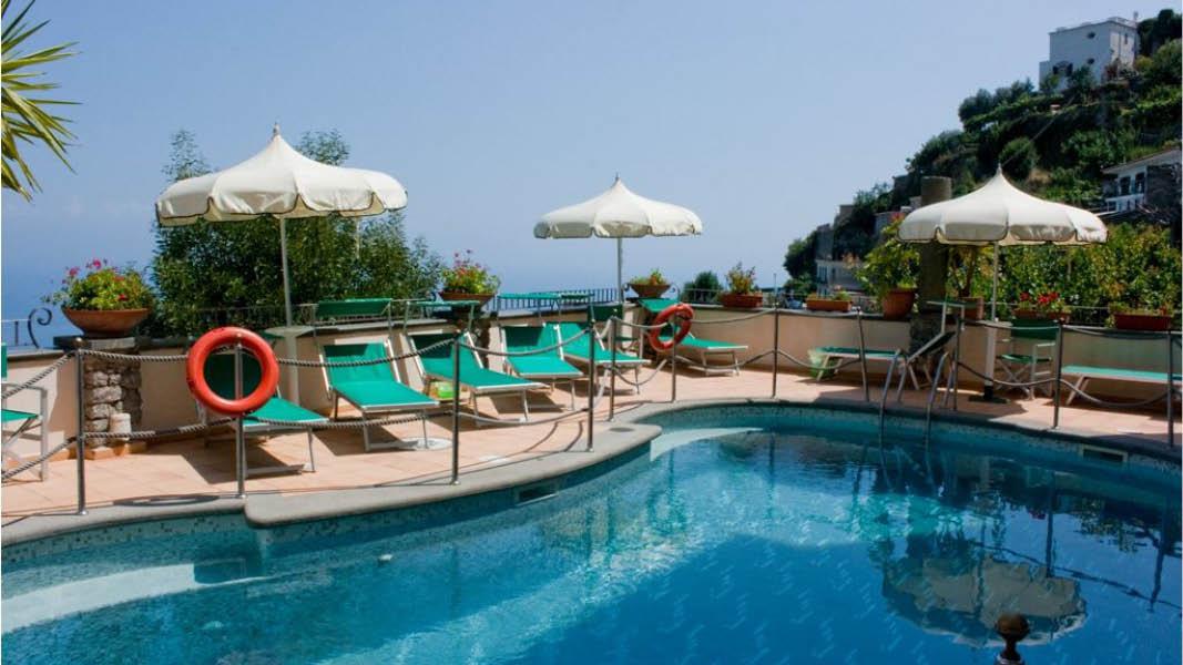 Hotel Bonadies i Ravello, udsigt, pool